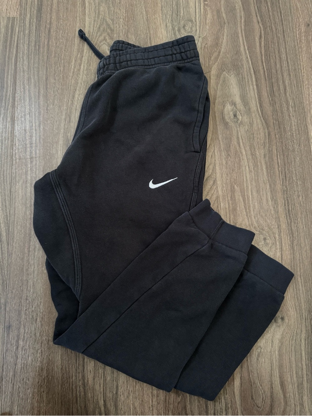 Nike women Black Jogger Pants with White Swoosh